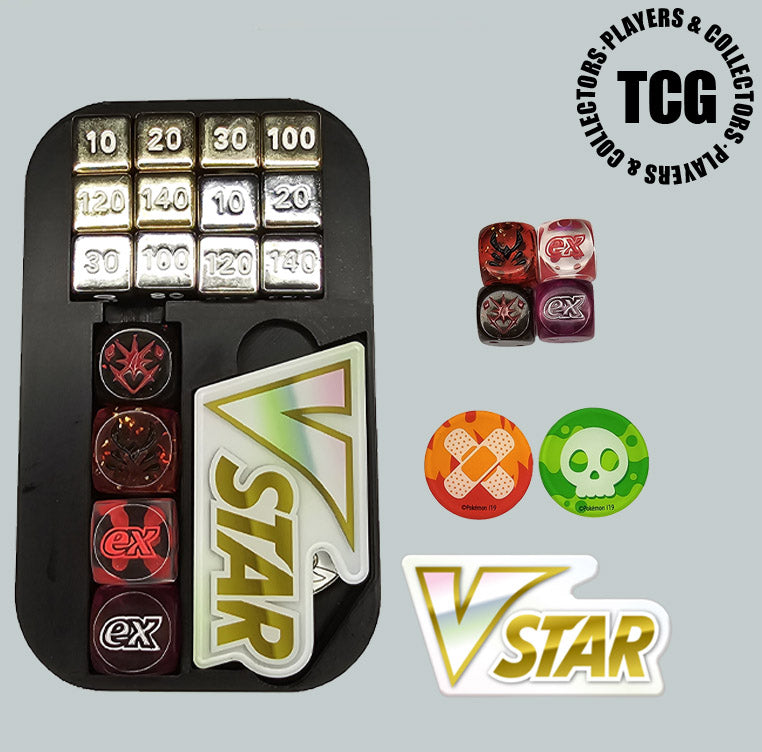 Pokemon Mini Tin Dice & Damage Counter Organiser